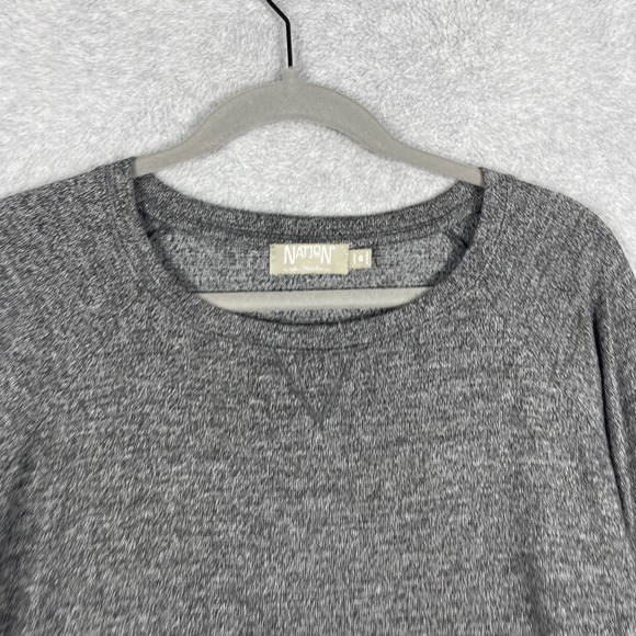 Nation‎ LTD Heather Gray Pullover Sweatshirt Womens S Minimalist Quiet Luxury - Picture 3 of 9